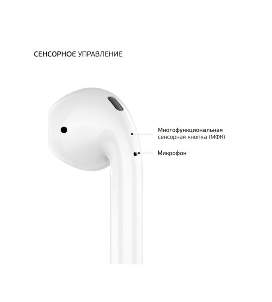 Bluetooth гарнитура Deppa Air Light TWS в зарядном футляре белая