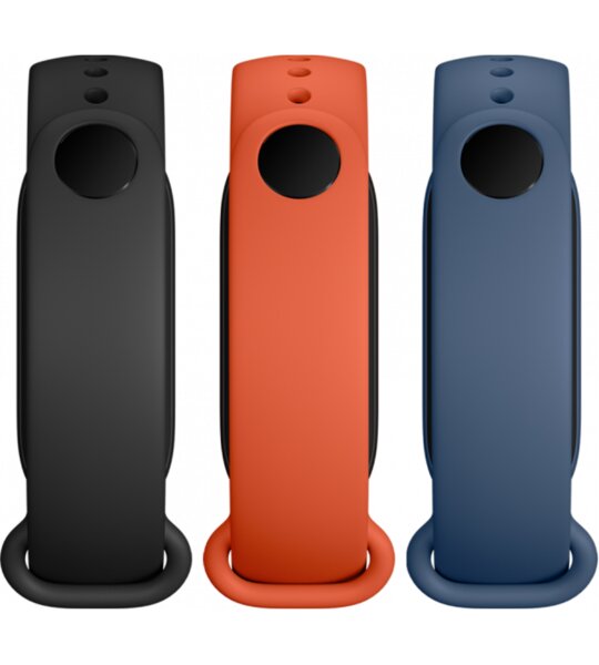 Ремешок Mi Smart Band 6 Strap (3-Pack) black/orange/blue