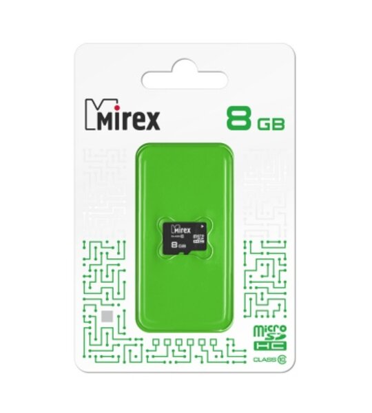 Карта памяти Micro SD 8Gb Mirex class 10 купить в Красноярске по цене 810