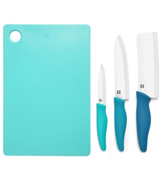 Набор ножей с разделочной доской Huo Hou Ceramic Knife 3+1
