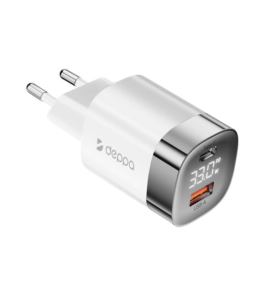 СЗУ usb/type-c 33W PD QC Deppa GaN белый