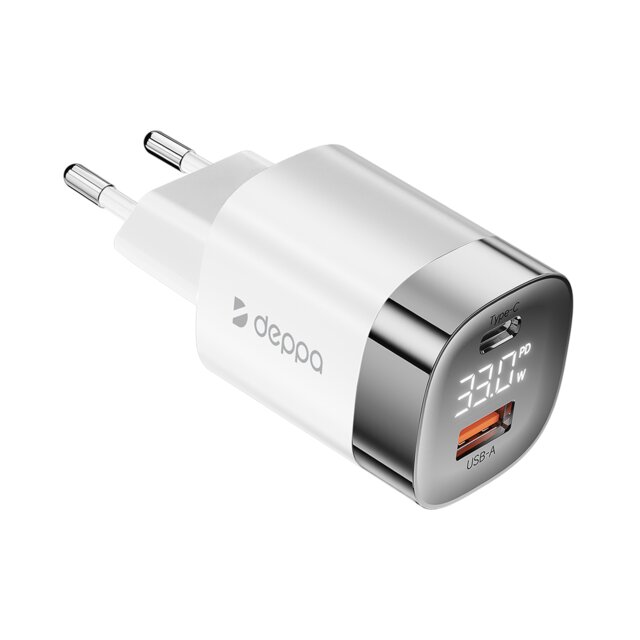 СЗУ usb/type-c 33W PD QC Deppa GaN белый